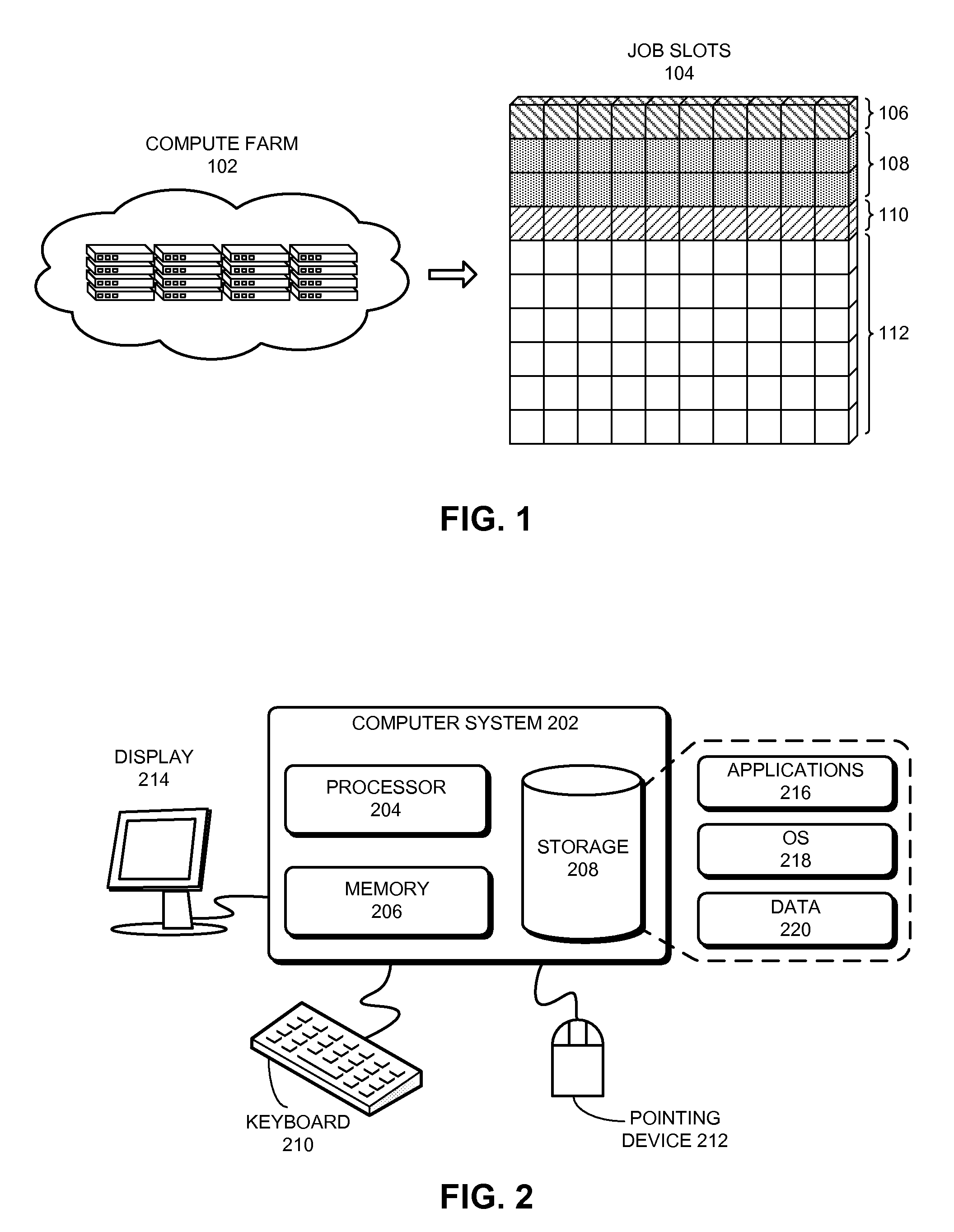 Method and apparatus for enforcing a resource-usage policy in a compute farm