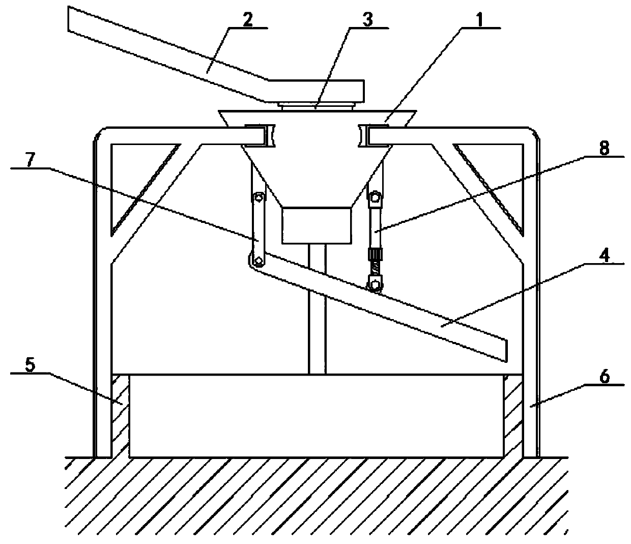 360-degree rotating chute used for open caisson concrete pouring