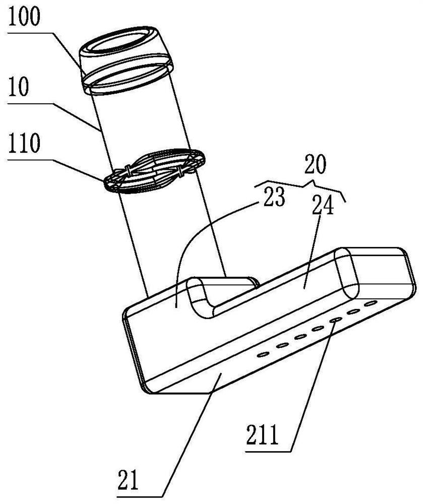 Spraying head with different spraying angles and washing machine