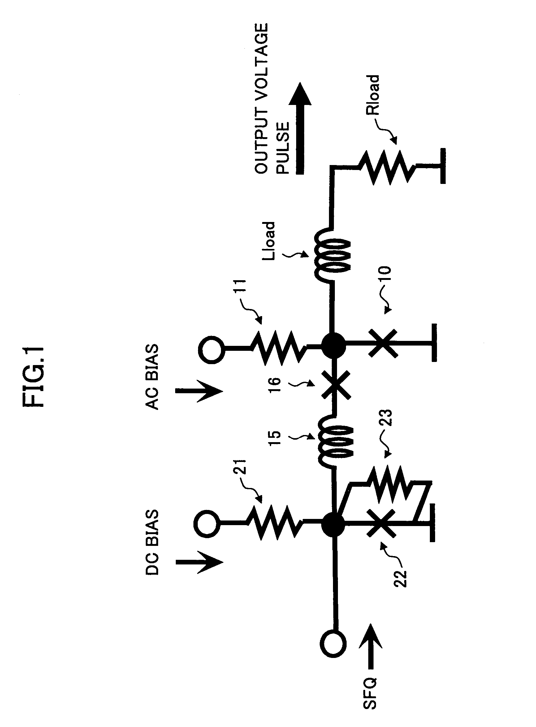 Superconducting latch driver circuit generating sufficient output voltage and pulse-width