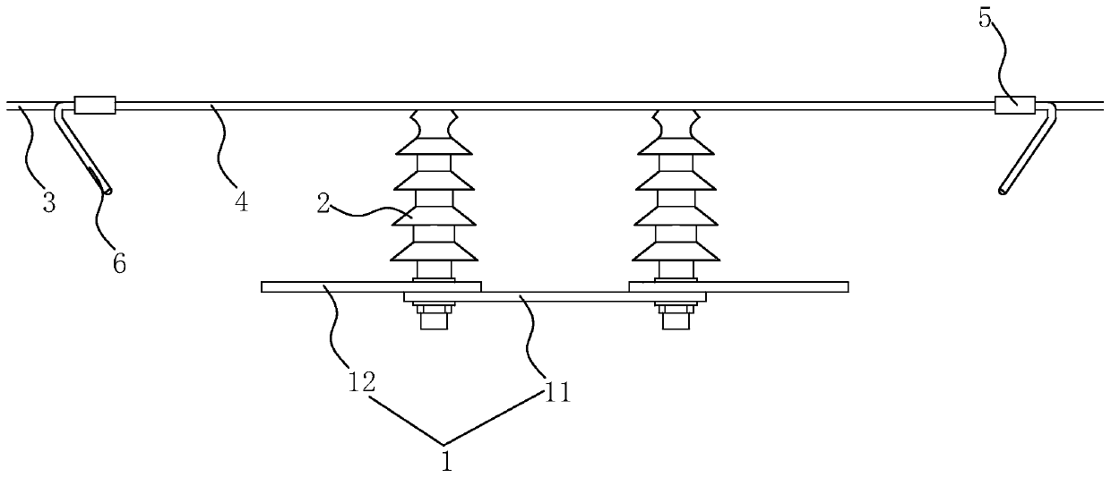 Bidirectional lightning-proof wire breakage protection method and device for insulated wire