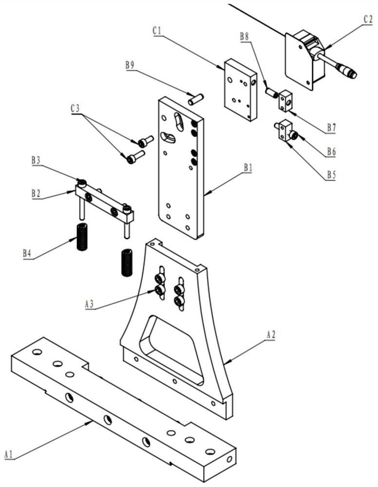 Non-contact sensor position adjusting structure for measuring shafts