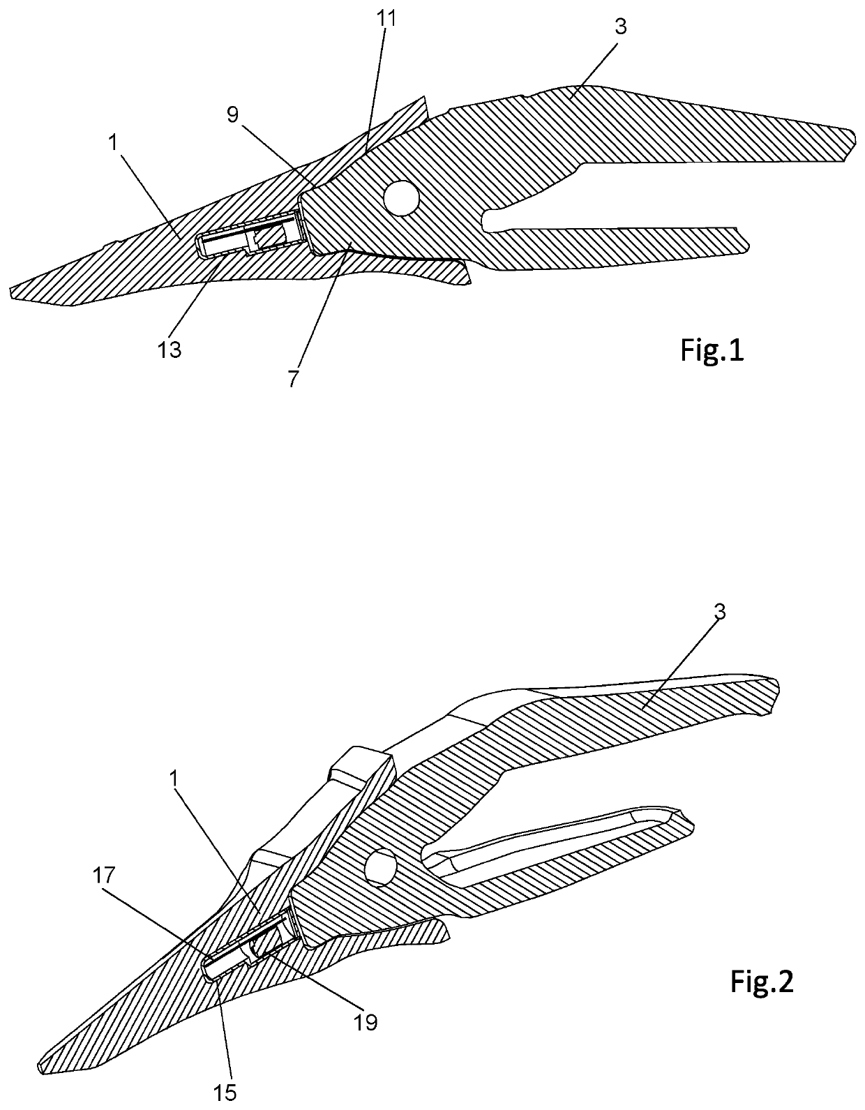 Wear sensor and the corresponding wear element, assembly and use