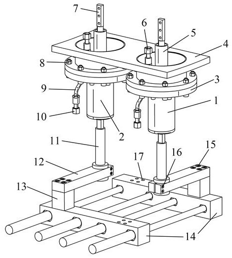 Polarity-variable bus connector for transmitting pulse large current into vacuum chamber
