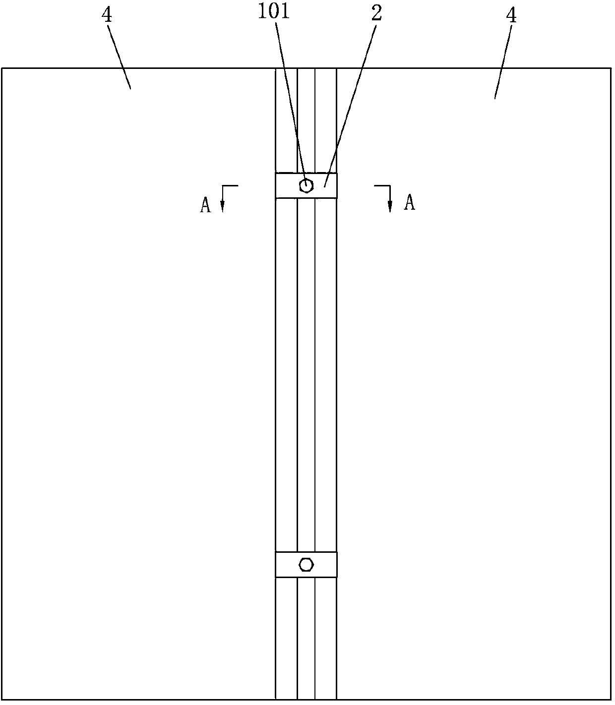 Pre-tightening connecting assembly used for mounting curtain wallboard