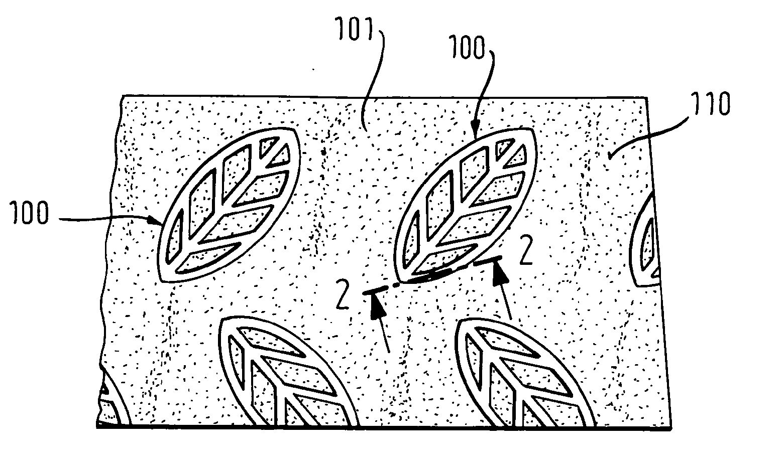 Hygiene or wiping product comprising at least one patterned ply and method for patterning the ply