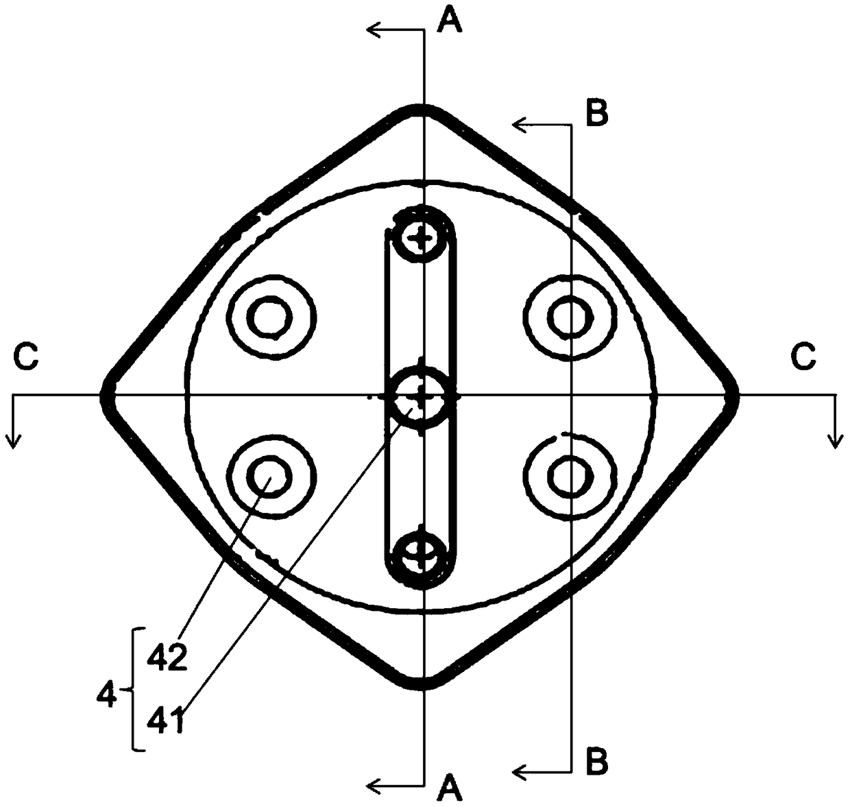 Hydraulic pilot valve body casting and mold thereof