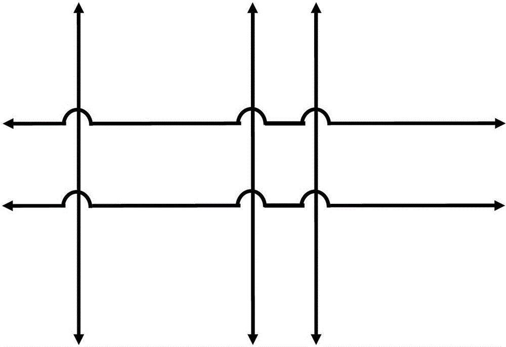 Graphic processing method for automatic crossover of power system lines