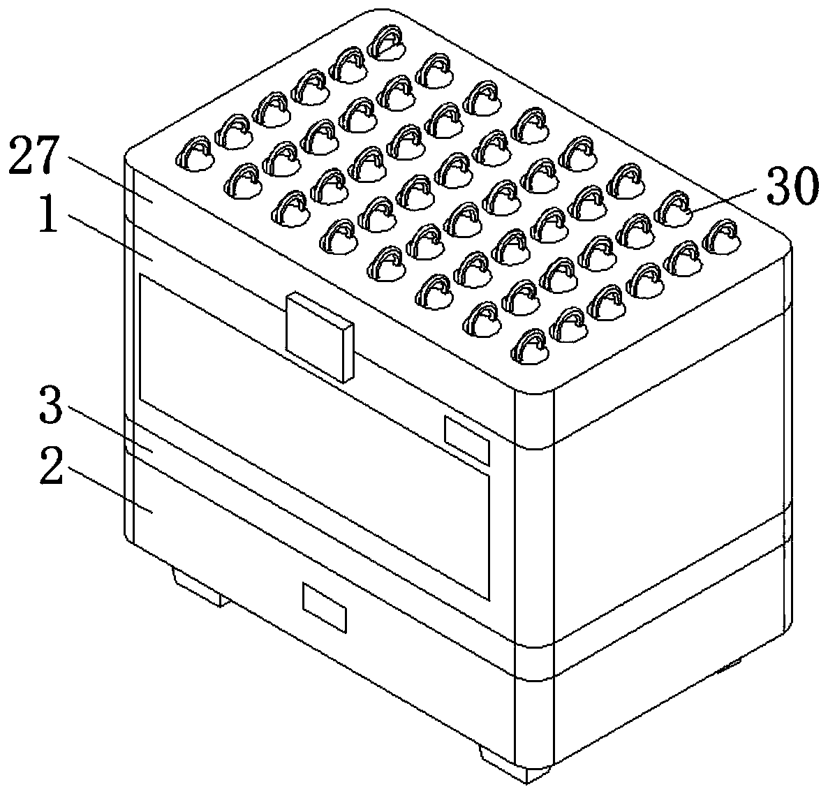 Portable 48-hole low-temperature sample storage box