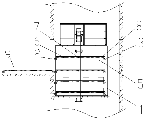 Freight elevator capable of automatically loading and unloading cargoes