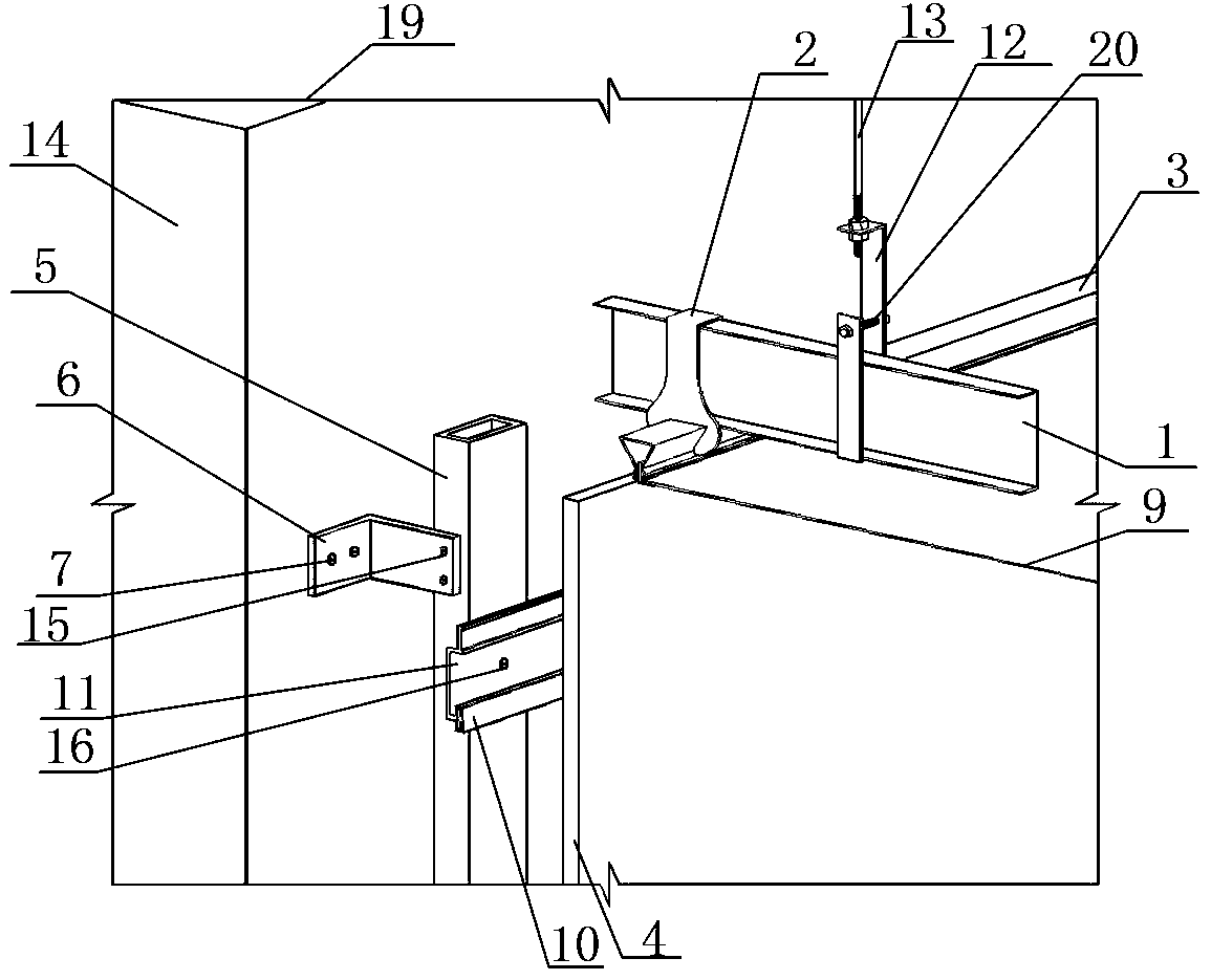 Detachable suspended ceiling edge keel system and construction method thereof