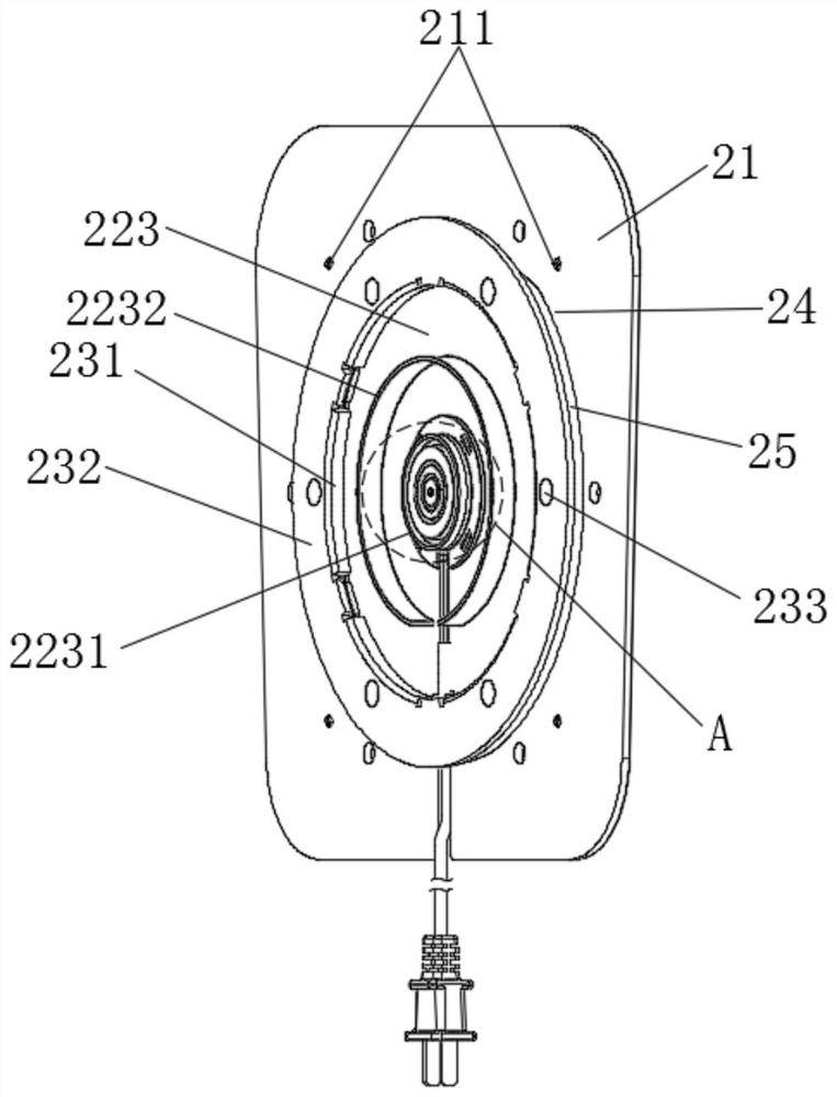 Rotary wall mounting device and wall-mounted display device