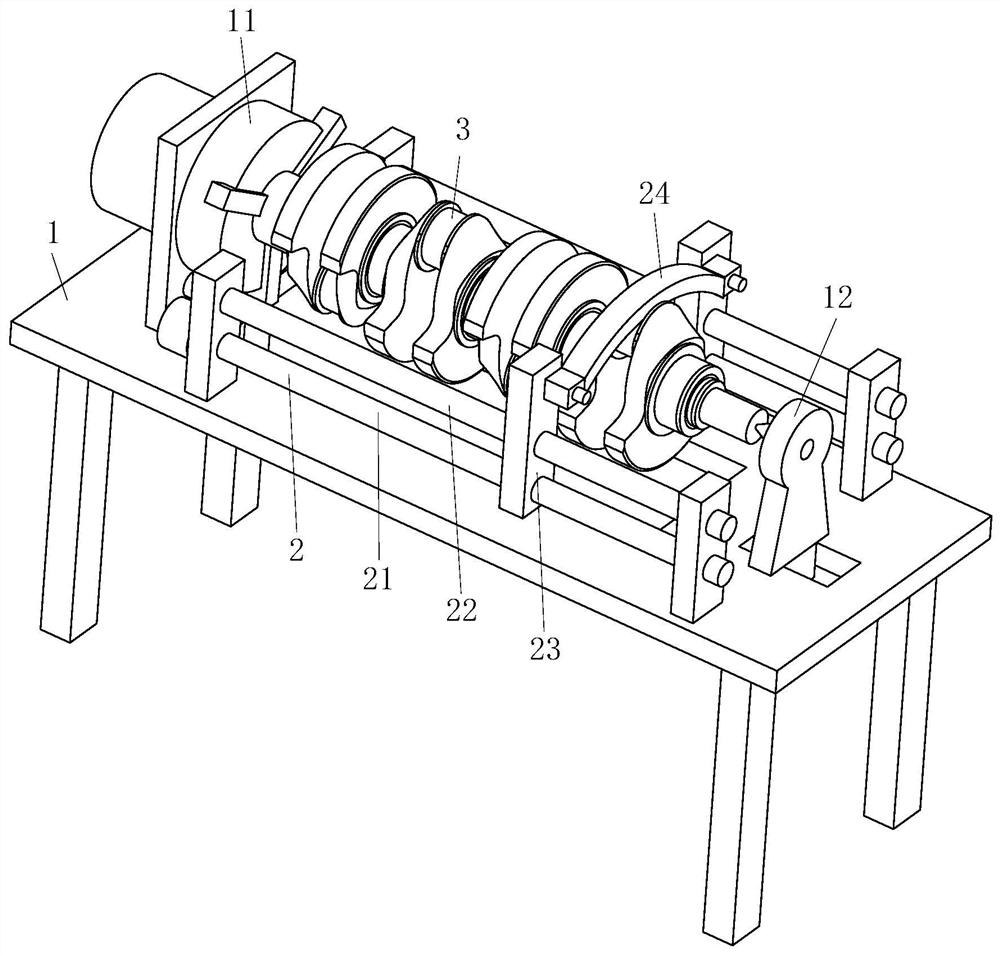 A machine tool for brush plating repair of automobile engine crankshaft