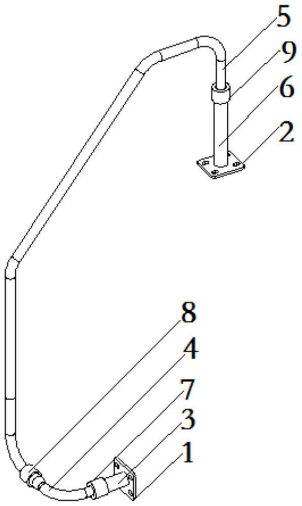 Handrail device and excavator