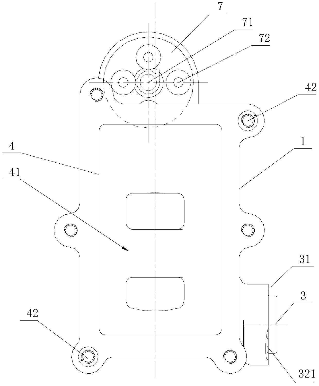 Valve seat structure of double-valve-element hot-end EGR valve