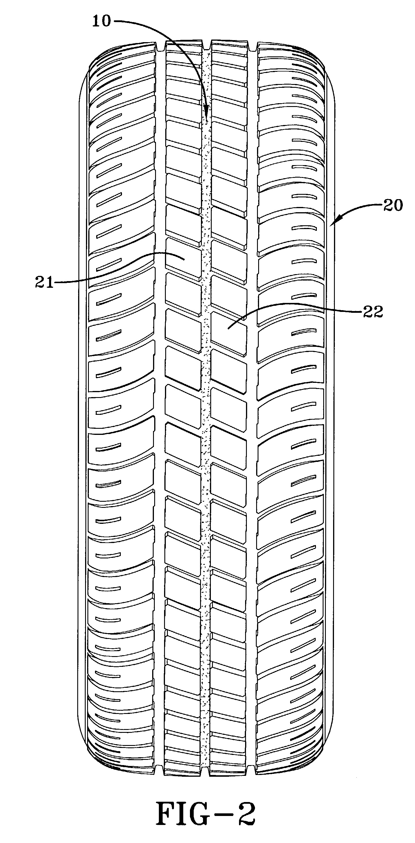 Method of manufacturing precured tread with reflective grooves