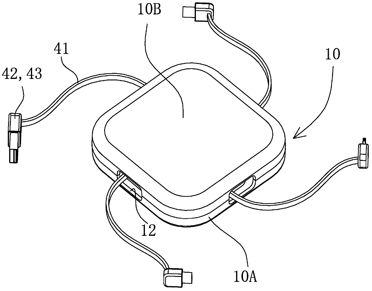 Portable multipath communication charging device capable of charging electrical appliances of different types