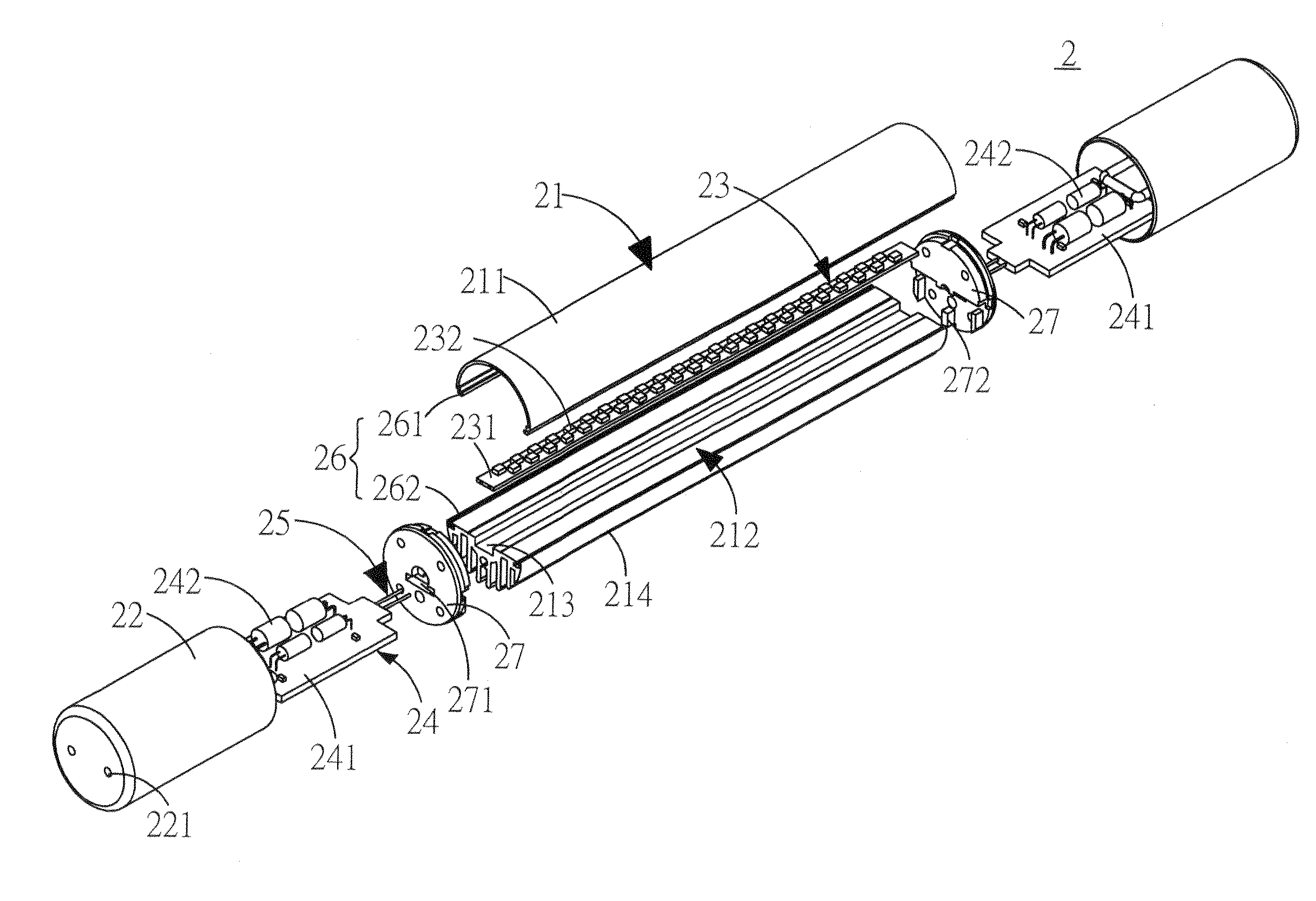 Separate LED lamp tube and light source module formed therefrom