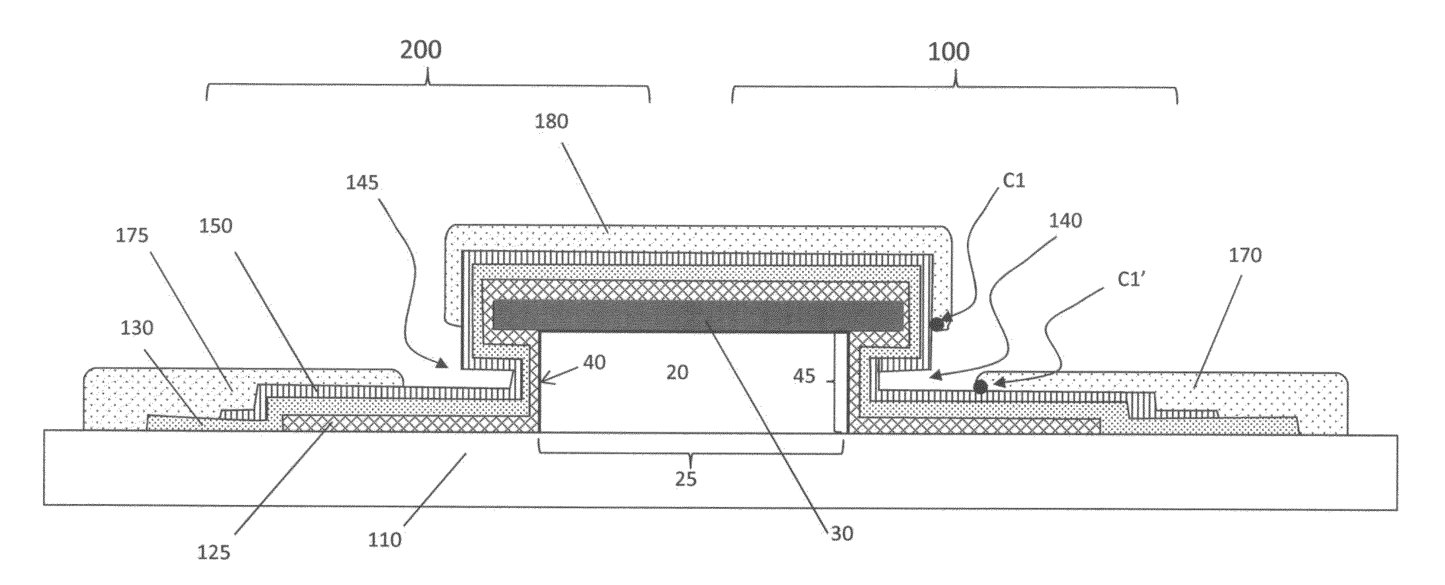 VTFT with extended electrode