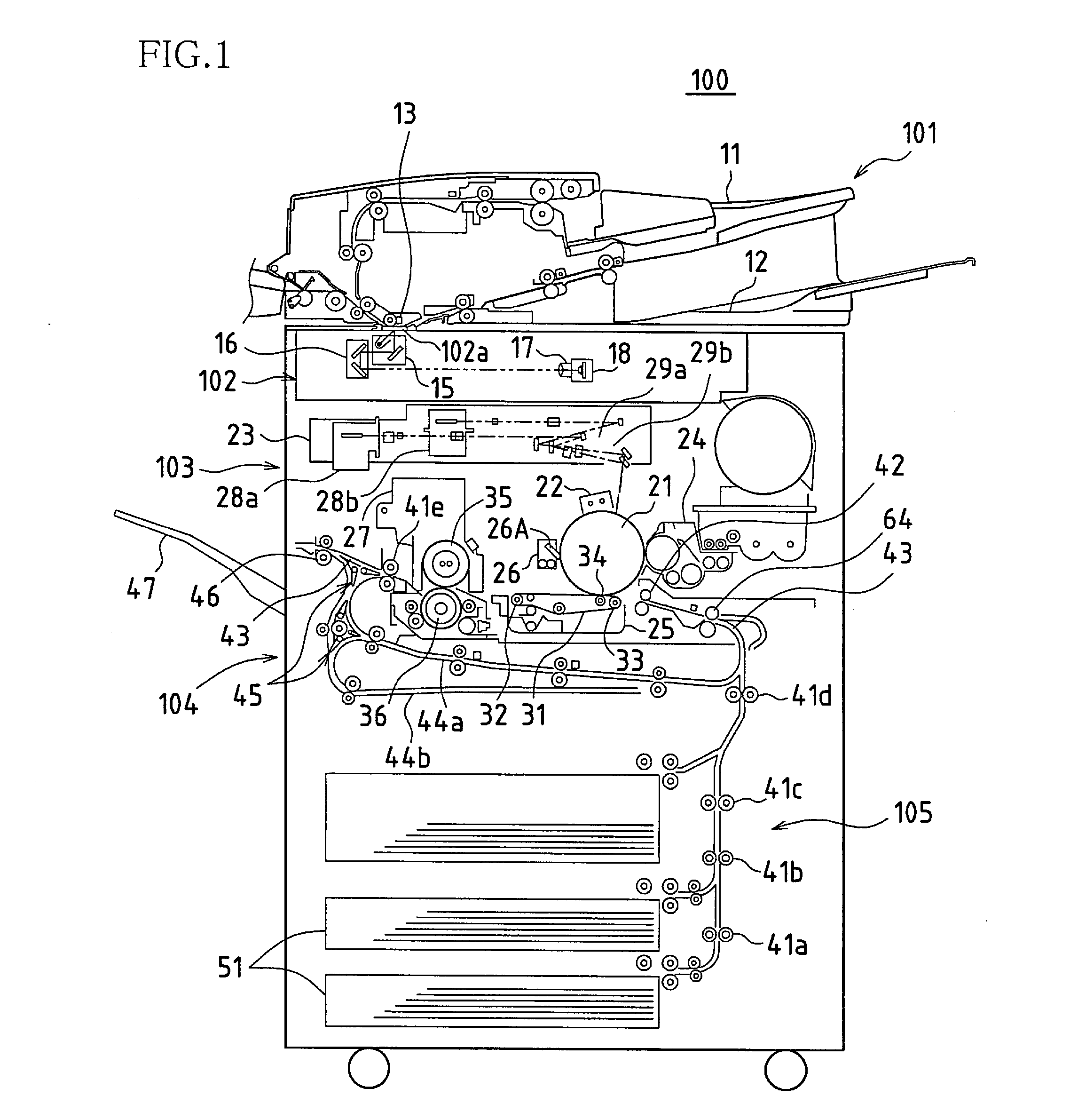 Paper transport path of image forming apparatus