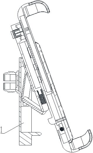 Clamping support with double driving rods