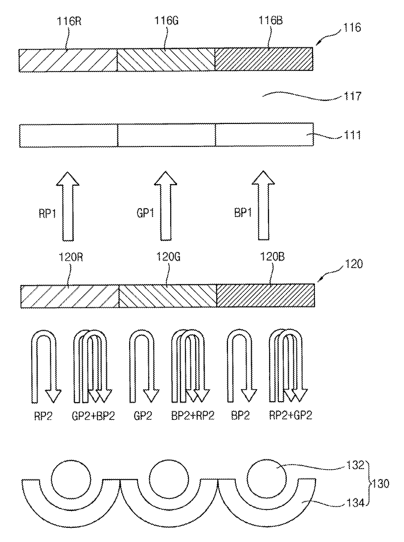 Hybrid-type polarizer, method of manufacturing the same and display device having the same