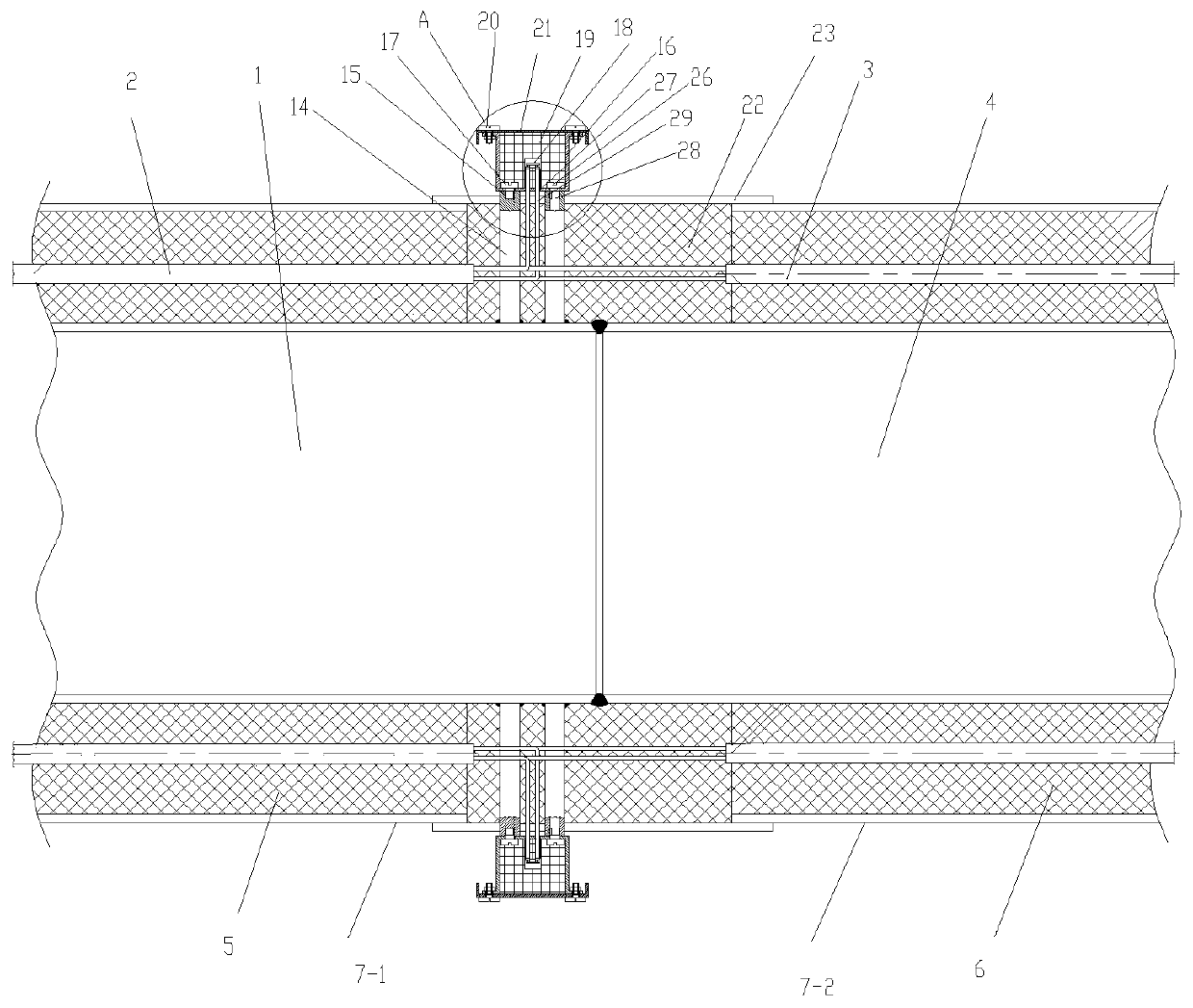 Buried heat distribution pipeline water leakage detection device and method