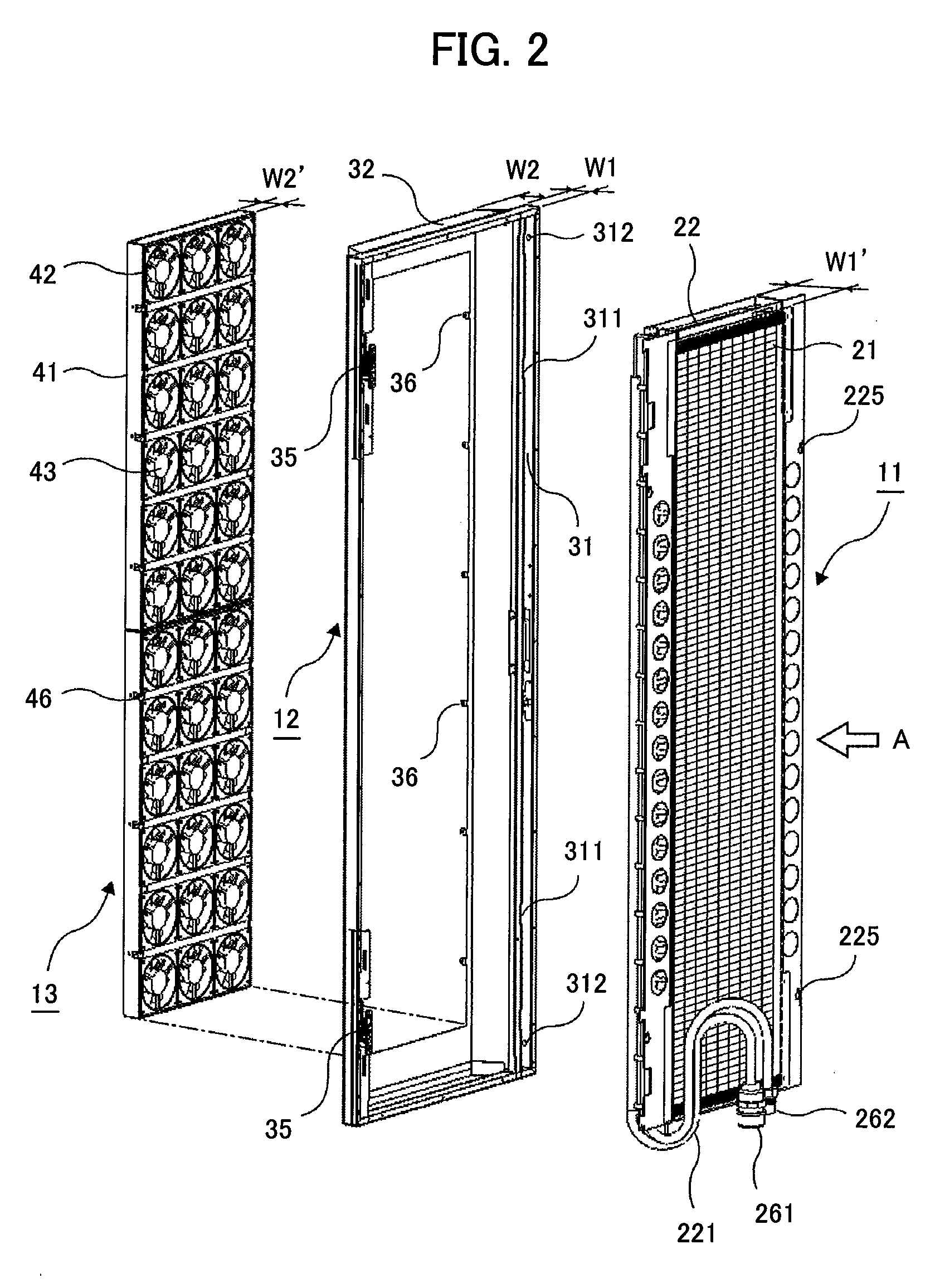 Cooling unit, electronic apparatus rack, cooling system, and construction method thereof