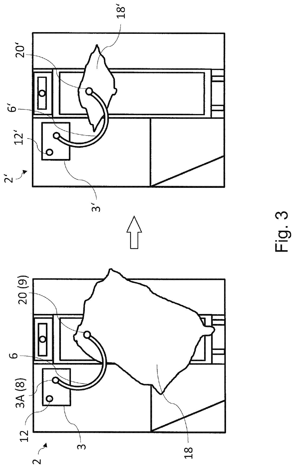 System for suctioning a fluid as well as a vehicle having such a system