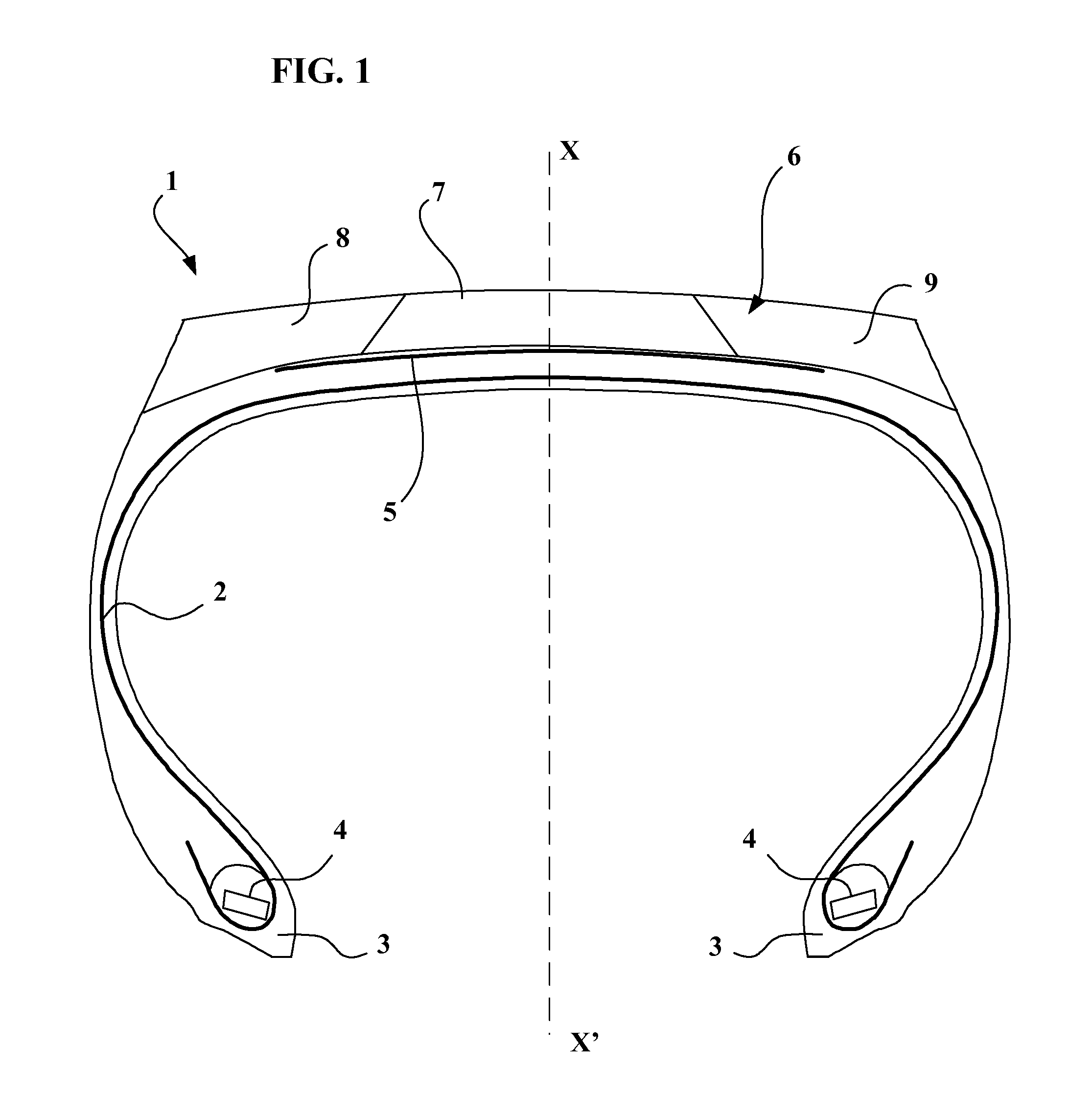 Tire comprising a tread formed by multiple elastomer blends