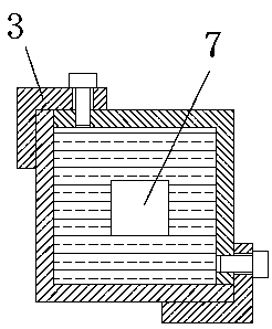 A hydraulic blasting device for an angle steel structure transmission tower located in a mountainous area