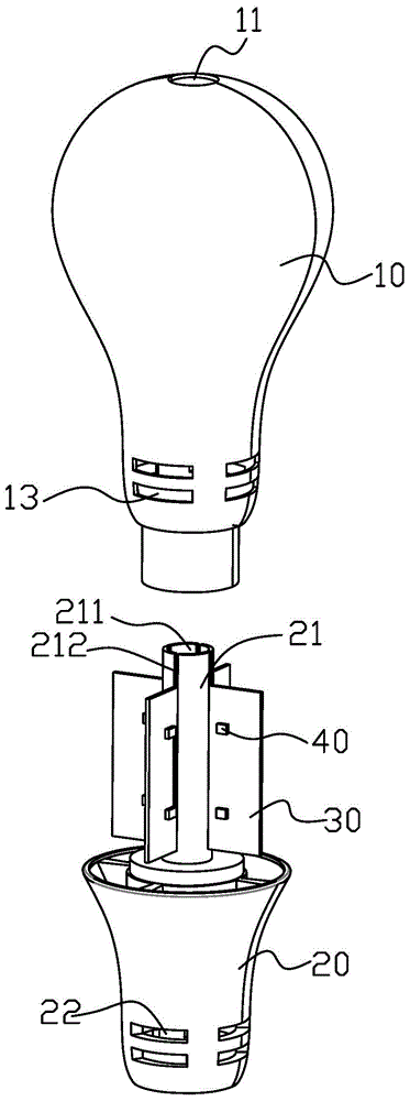 LED lamp heat dissipation structure