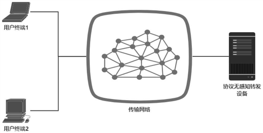 A high-speed data update system and method based on protocol non-aware forwarding