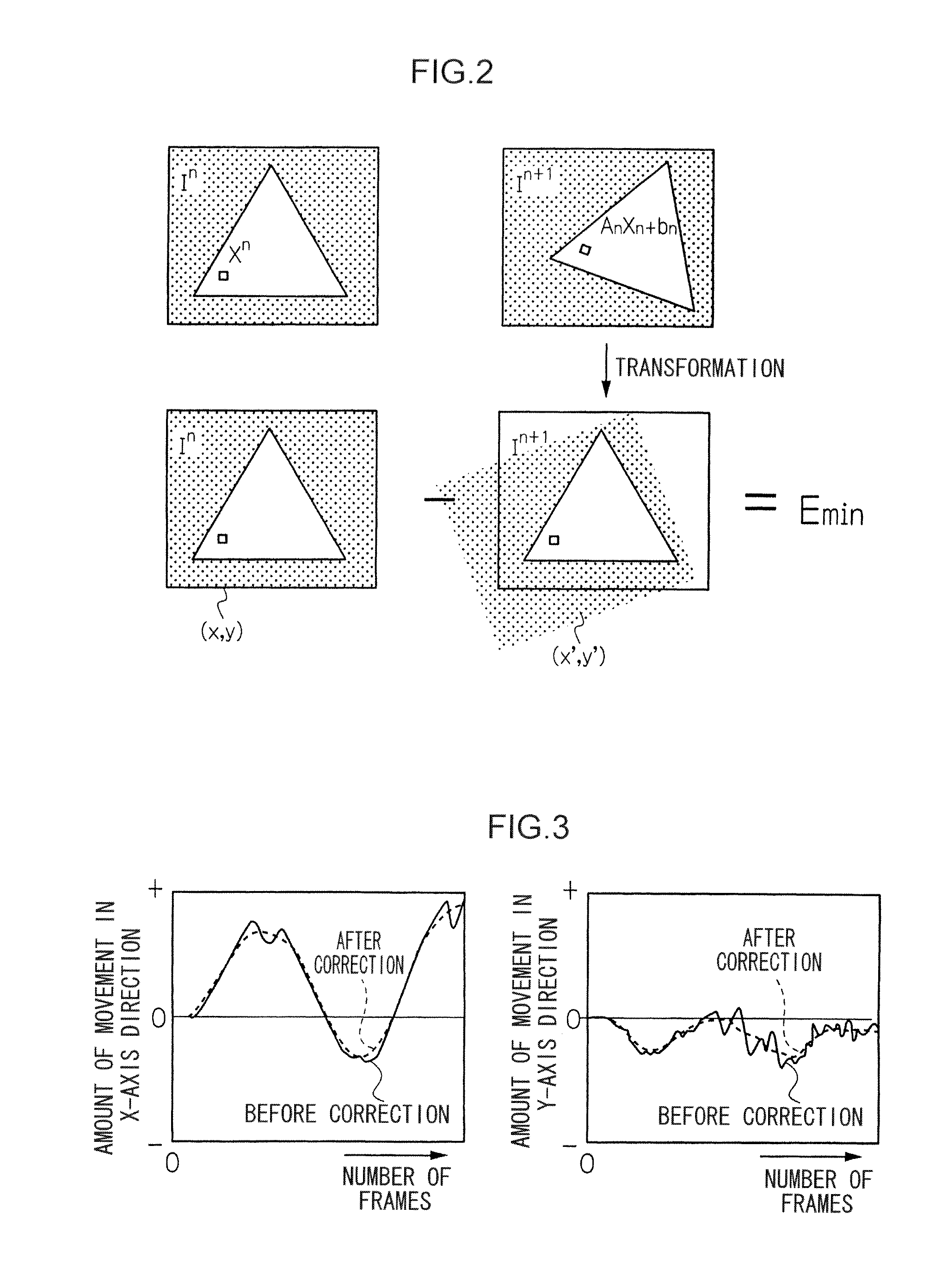 Motion Extraction Device and Program, Image Correction Device and Program, and Recording Medium