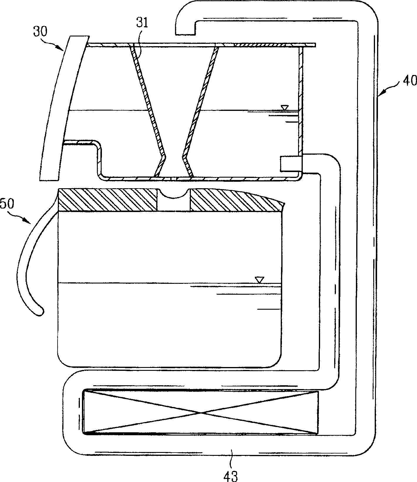 Microwave oven with coffee making device