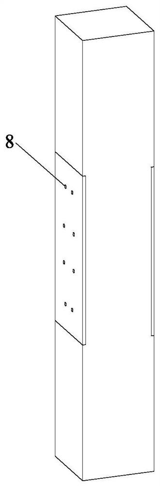 Self-resetting rotating joint connecting structure and assembling method for prefabricated concrete frame beam column