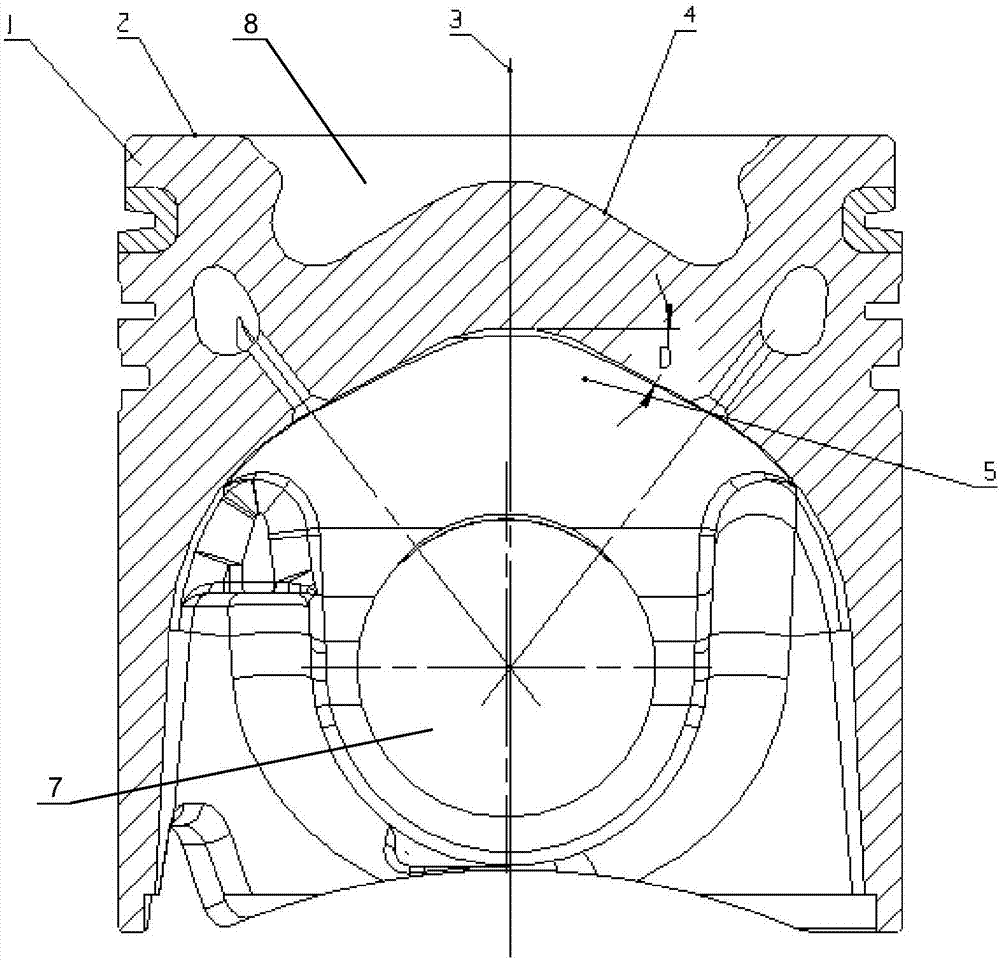 Diesel engine piston structure