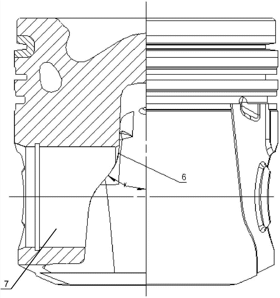 Diesel engine piston structure