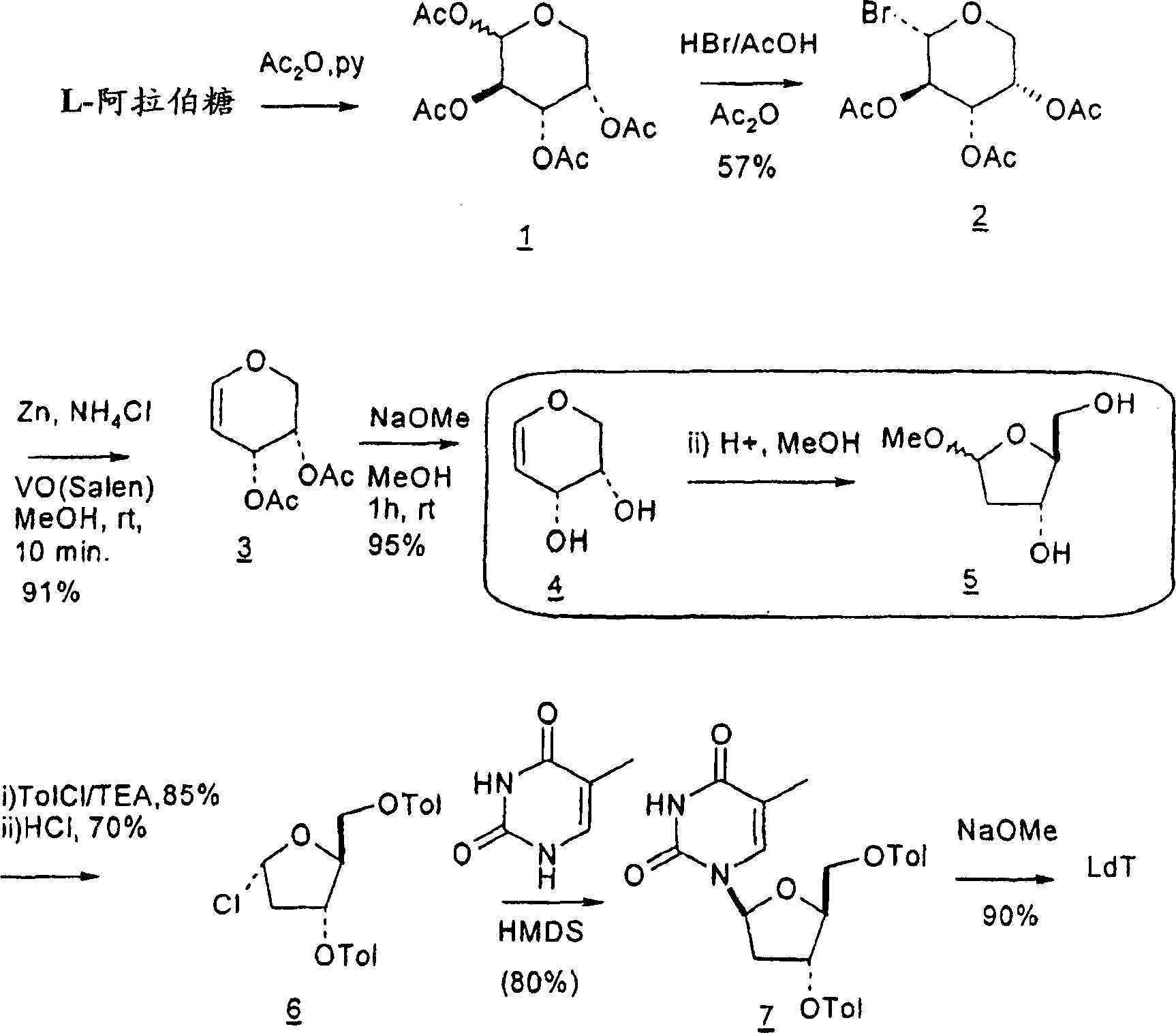 Synthesis of beta-l-2'-deoxy nucleosides