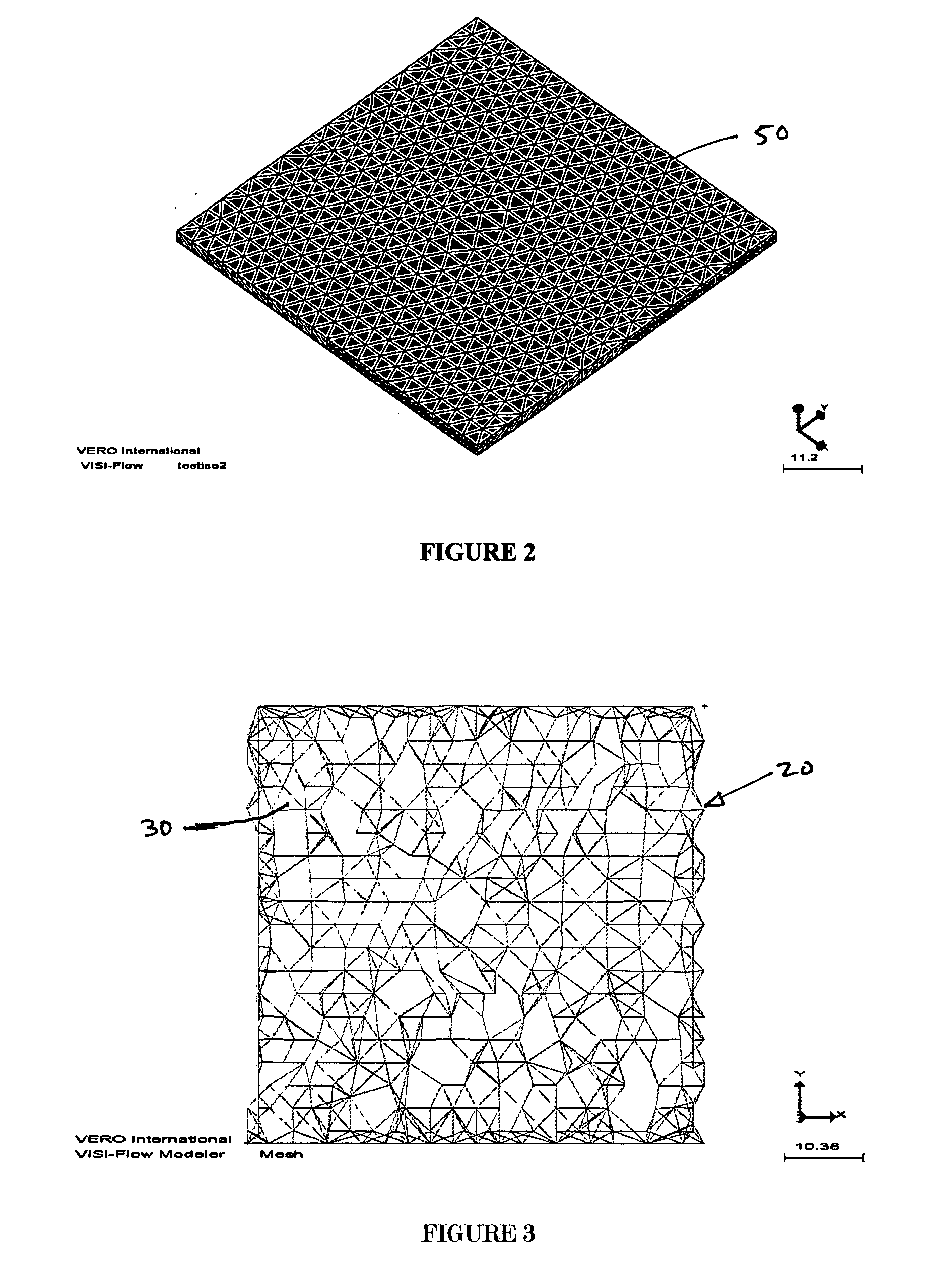 Method for analyzing fluid flow within a three-dimensional object