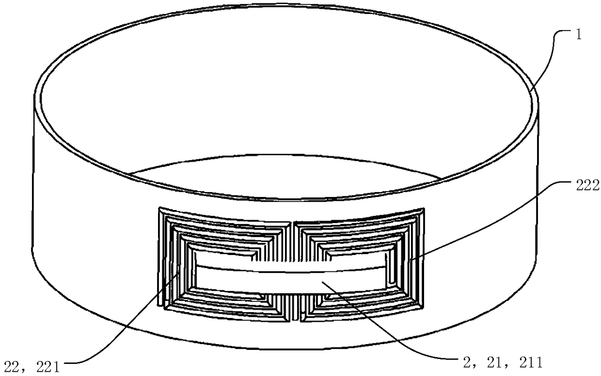 Magnetic coupling structure for wireless charging of autonomous underwater vehicle and autonomous underwater vehicle system