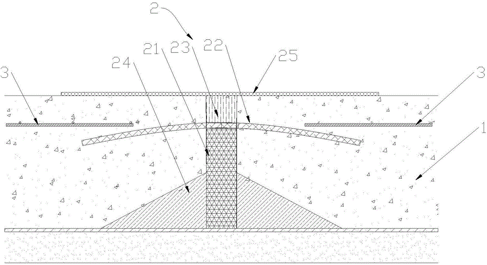 Roofing rigid waterproof layer structure and construction method thereof