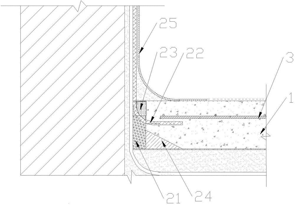 Roofing rigid waterproof layer structure and construction method thereof