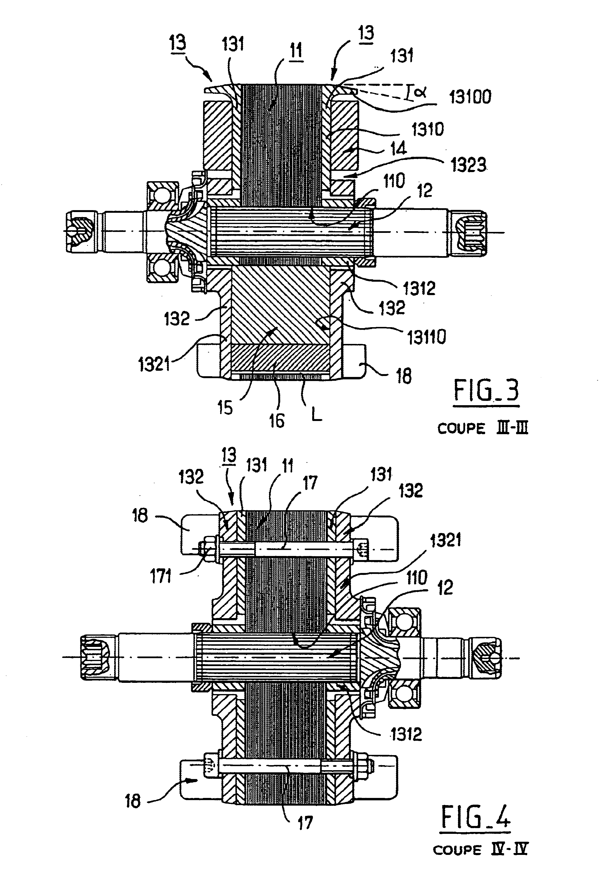 Hybrid alternator with an axial end retainer for permanent magnets
