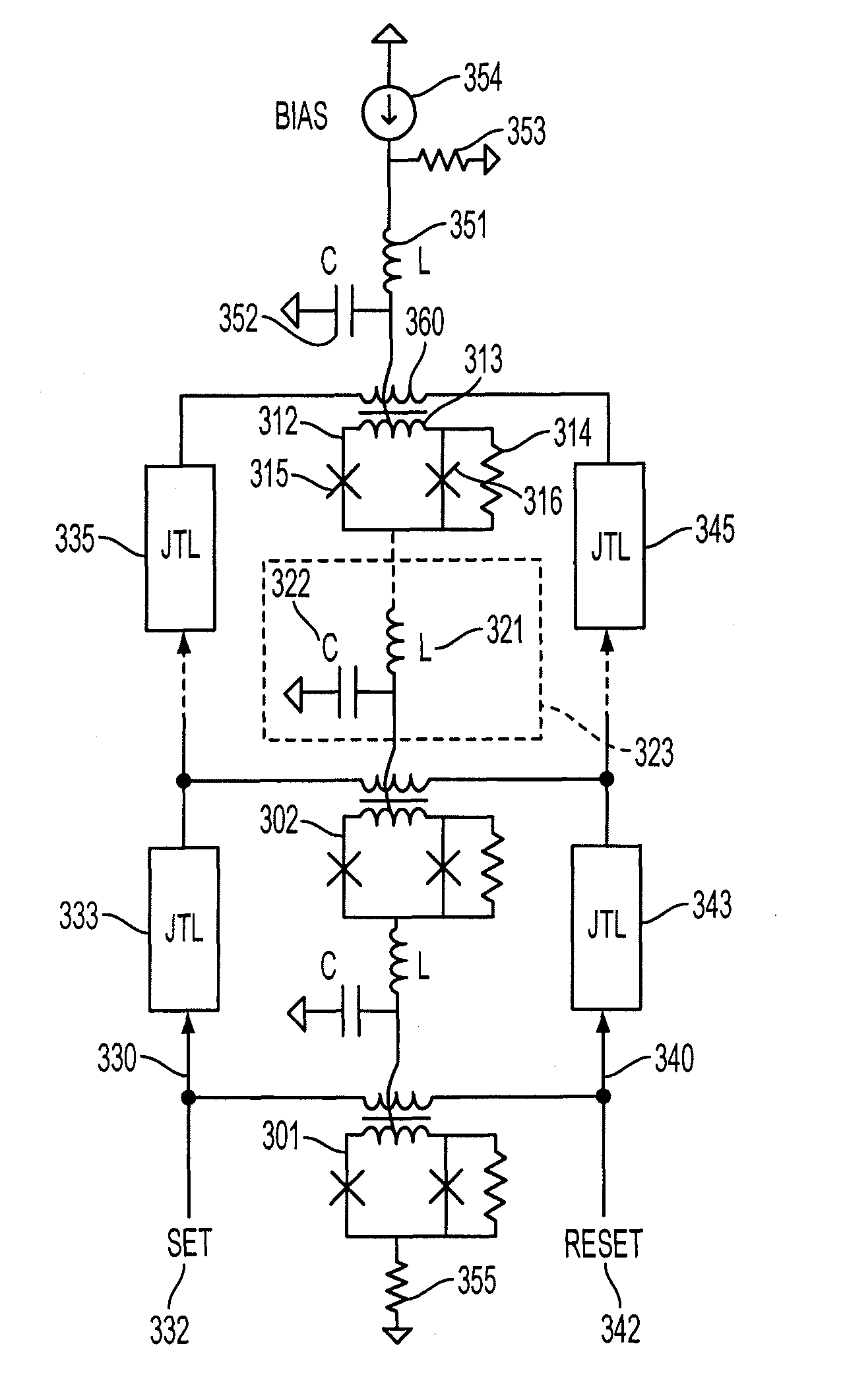 Method and apparatus for Josephson distributed output amplifier