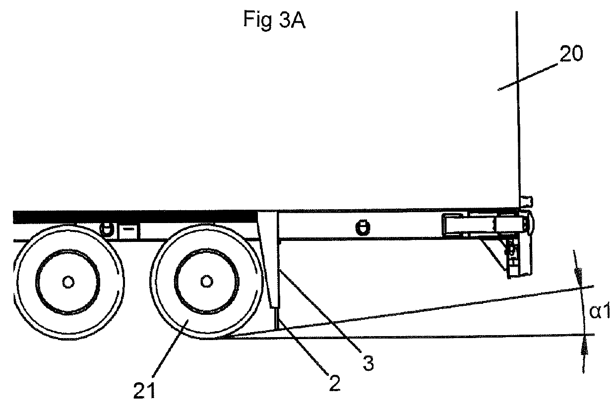 Splash-protection device for a wheel-mounted vehicle, and assembly having such device