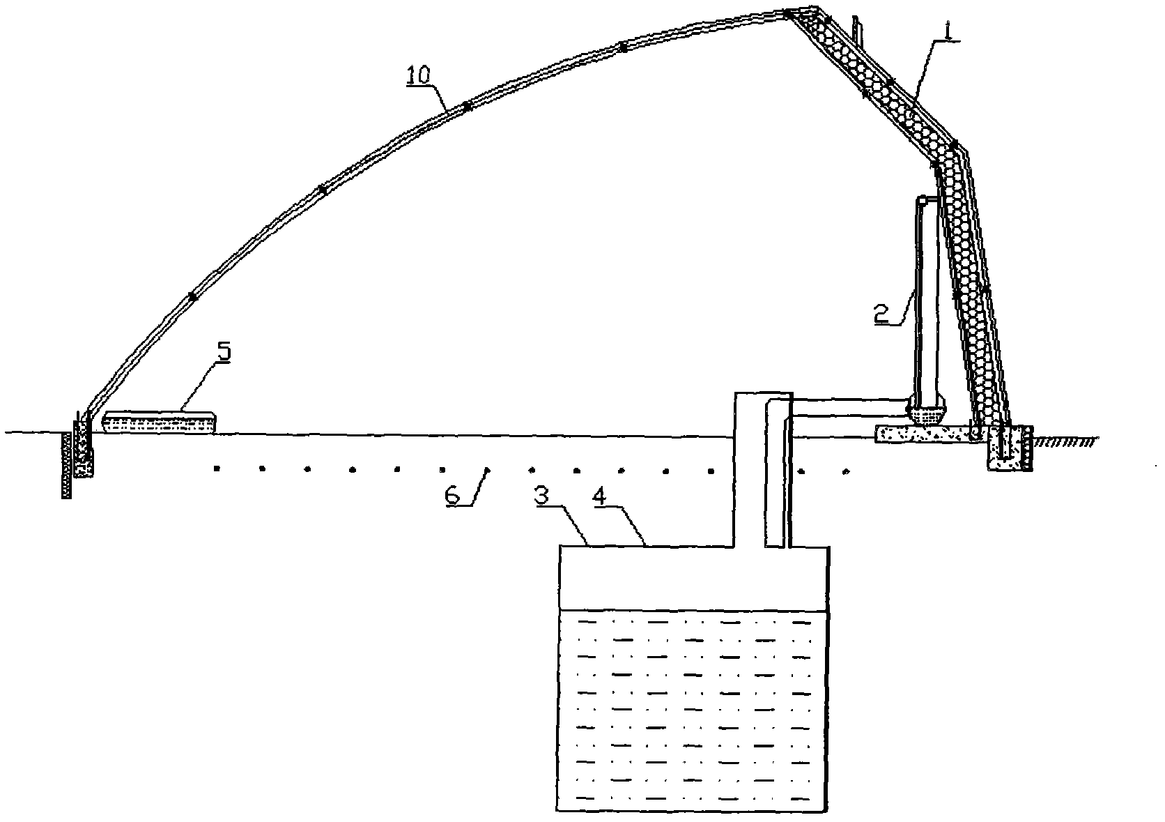 Novel double-effect solar greenhouse and building method thereof