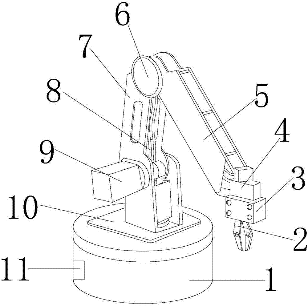 Mechanical hand with material collecting and stacking function