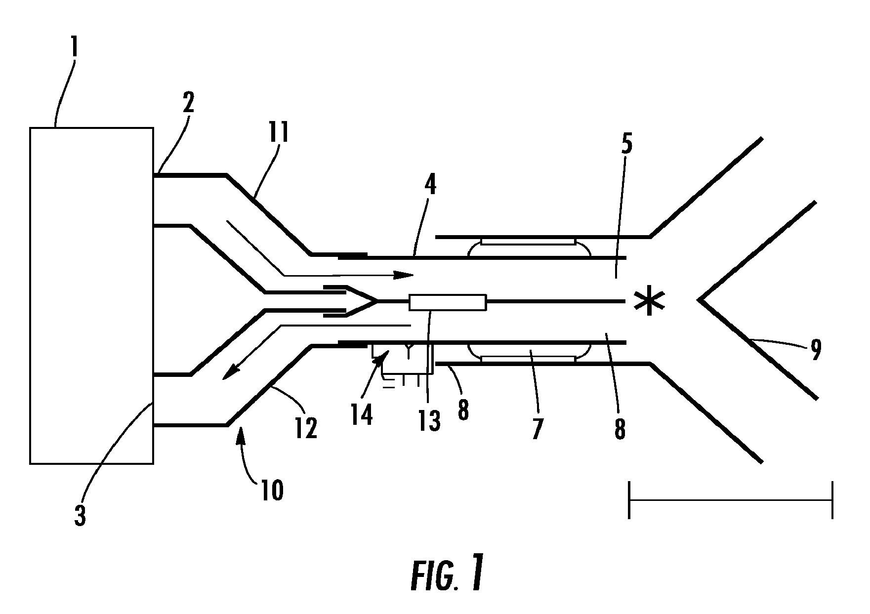 Device for artificial respiration with an endotracheal tube