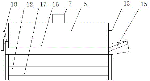 Sesame turning, airing, cooling and residue removing device and application method thereof